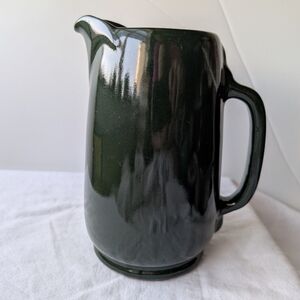 Vintage Frankoma Westwind Green Glaze Red Pottery Pitcher